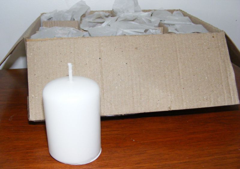Pillar Candles - White unscented - Wedding Events - Bulk Set of 12 - CA06