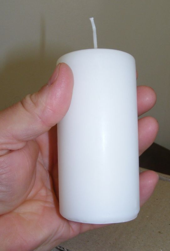 Pillar Candles Quality White unscented 5x10 cm Wedding Function Set of 12 - CA17